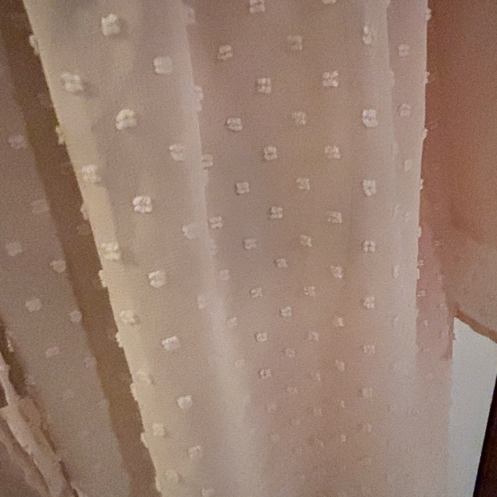 K26. AOLRO Women Swiss Dot Chiffon Coverup Long Bell Sleeve/Cardigan/Kimono - Picture 6 of 9
